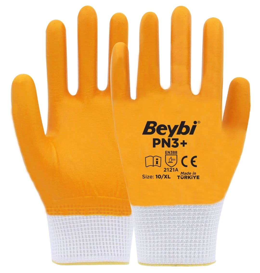 pn3 Beybi PN3+ Polyester Örme Nitril Eldiven - Görsel 1