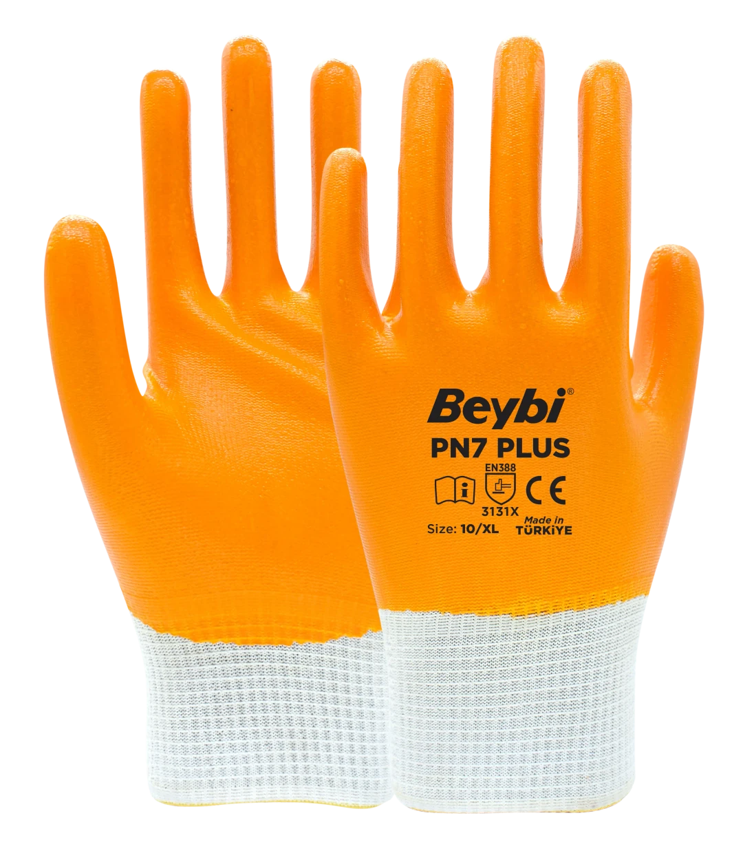 pn7-plus Beybi PN7+ Polyester Örme Nitril Eldiven - Görsel 1